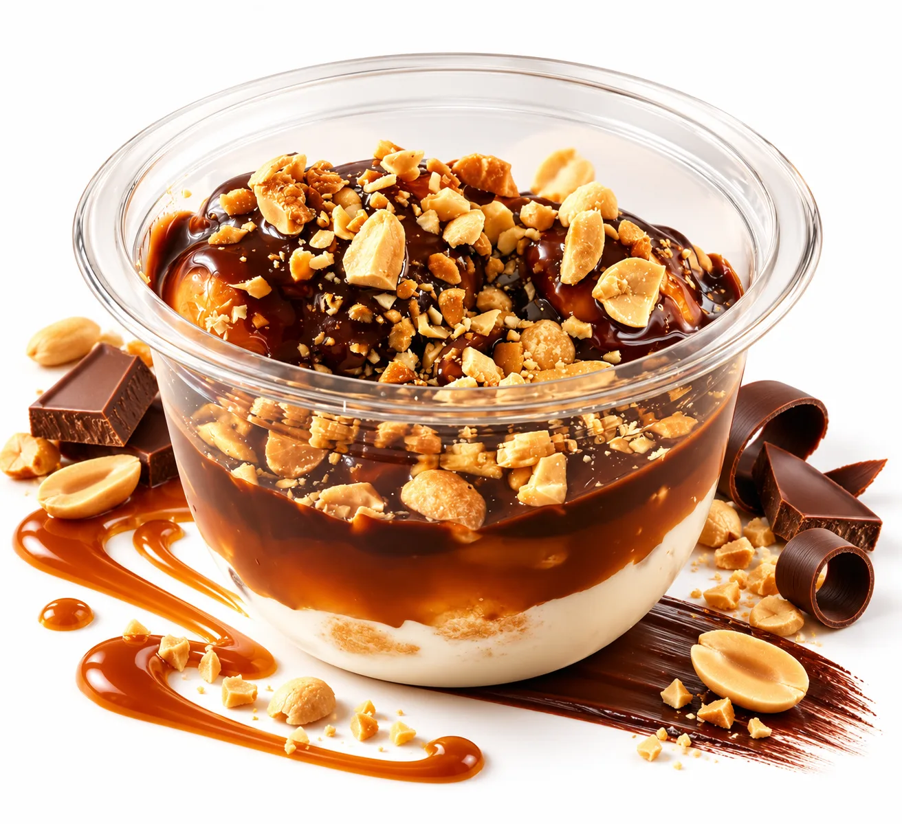 Profiterole Caramel-cacahuète